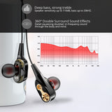 Dual Driver Earphones Wired Extra Bass - savesummit.com