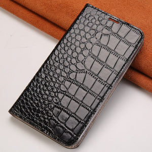 Samsung Leather Crocodile Alligator Flip Phone Case