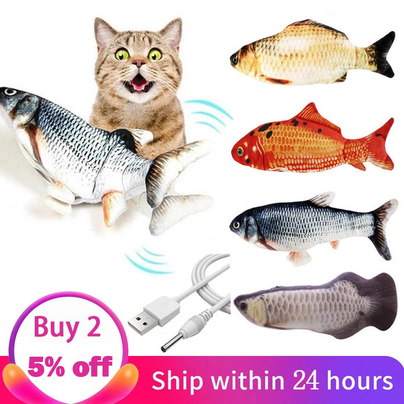 Interactive Floppy Fish Pet Cat Toy Realistic Floppy