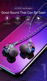 Dual Driver Earphones Wired Extra Bass - savesummit.com