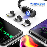 3-in-1 Magnetic Charger Cable Lightning Type-C Micro - savesummit.com