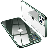 iPhone Electroplate Metallic Bezel Clear Case - savesummit.com