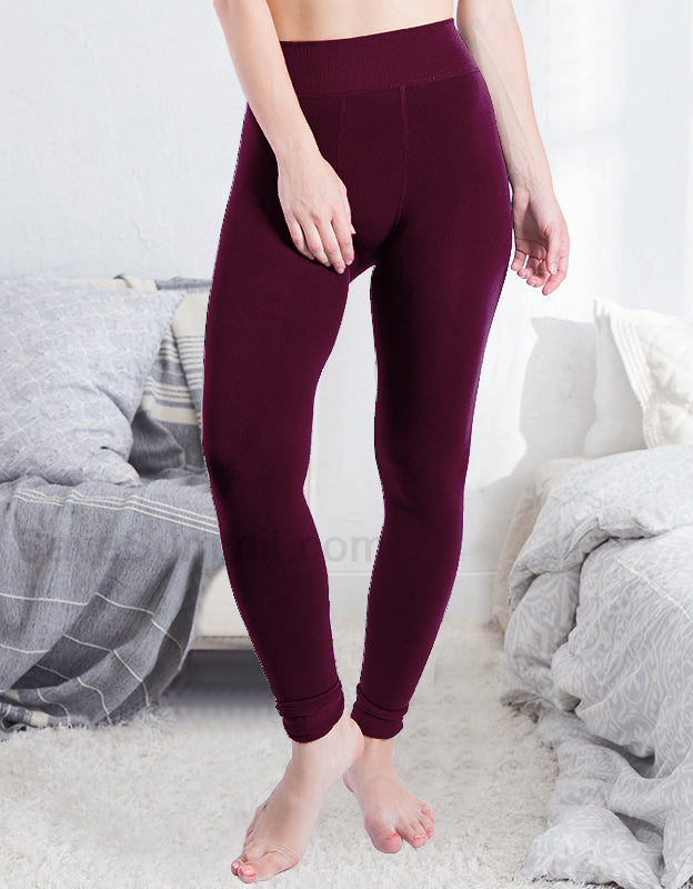 Buy Willit Women's Fleece Lined Legging Water Resistant Legging Thermal  Winter Hiking Yoga Running Tights High Waisted Wine Red XS at
